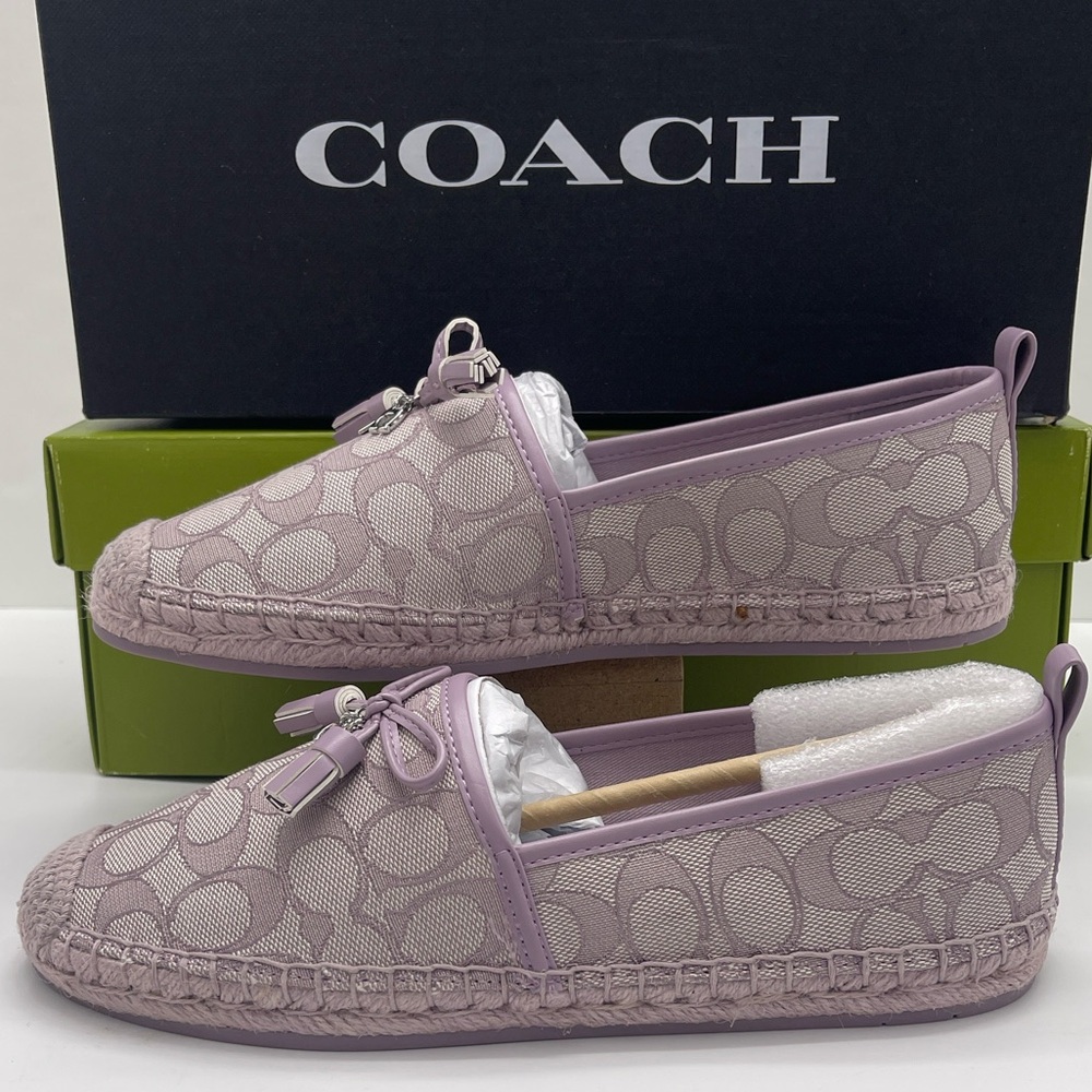 Coach CARSON SIGNATURE JACQ ESPADRILLE
SOFT LILAC SHOES SNEAKERS
G3457 SOT New - Picture 1 of 16